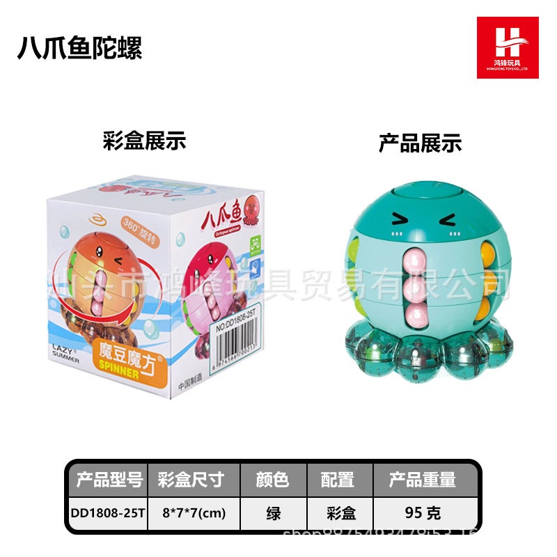 Children'S Toys Double-Sided Ball Magic Bean Rubik'S Cube Can Rotating Fingertip Gyro Puzzle Decompression Intelligence Disk - Image 1